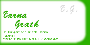barna grath business card